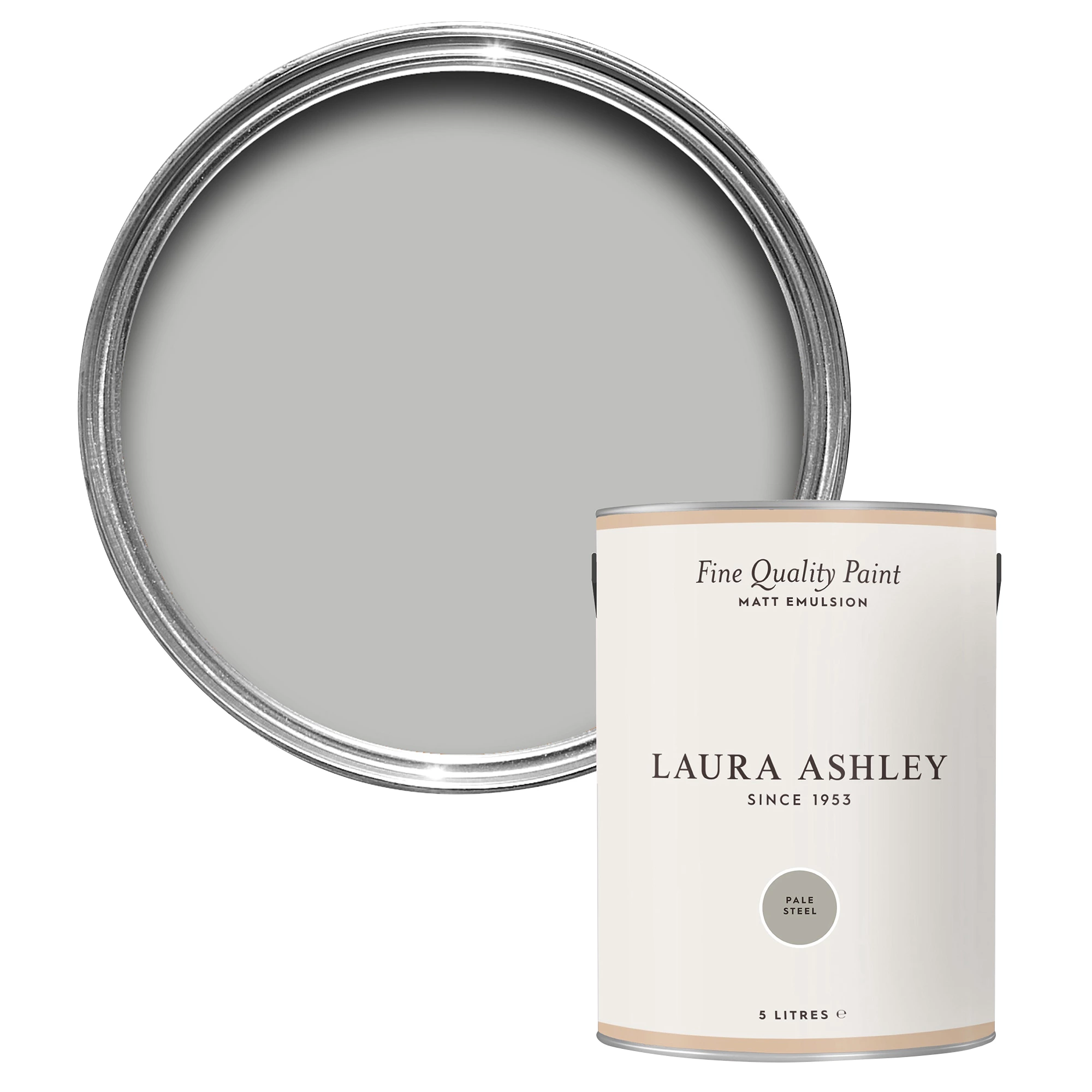 Laura Ashley Pale Steel Matt Emulsion paint, 5L Laura Ashley Pale Steel Matt Emulsion Paint, 5L -Trade Point Sale Shop laura ashley pale steel matt emulsion paint 5l5011583472950 02c bq