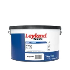 Leyland Trade Magnolia Matt Emulsion Paint, 10L