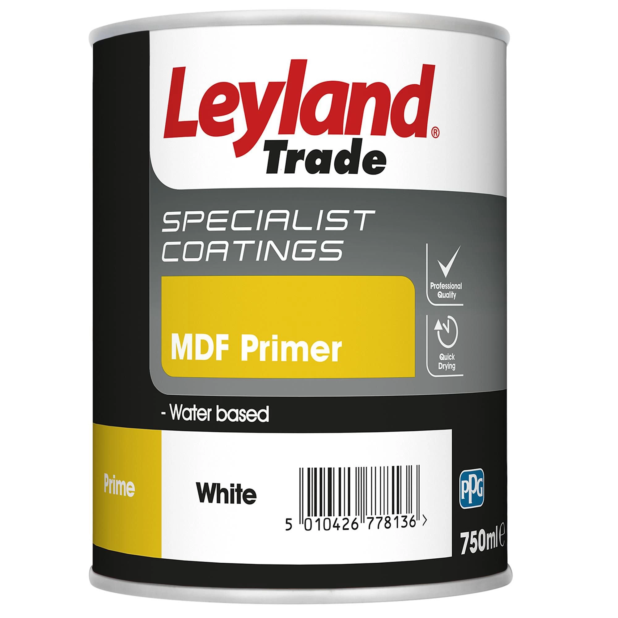 Leyland Trade Specialist White MDF Primer, 750ml Leyland Trade Specialist White MDF Primer, 750ml -Trade Point Sale Shop leyland trade specialist white mdf primer 750ml5010426785172 02c bq