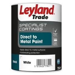 Leyland Trade Specialist White Semi-gloss Metal Paint, 750ml