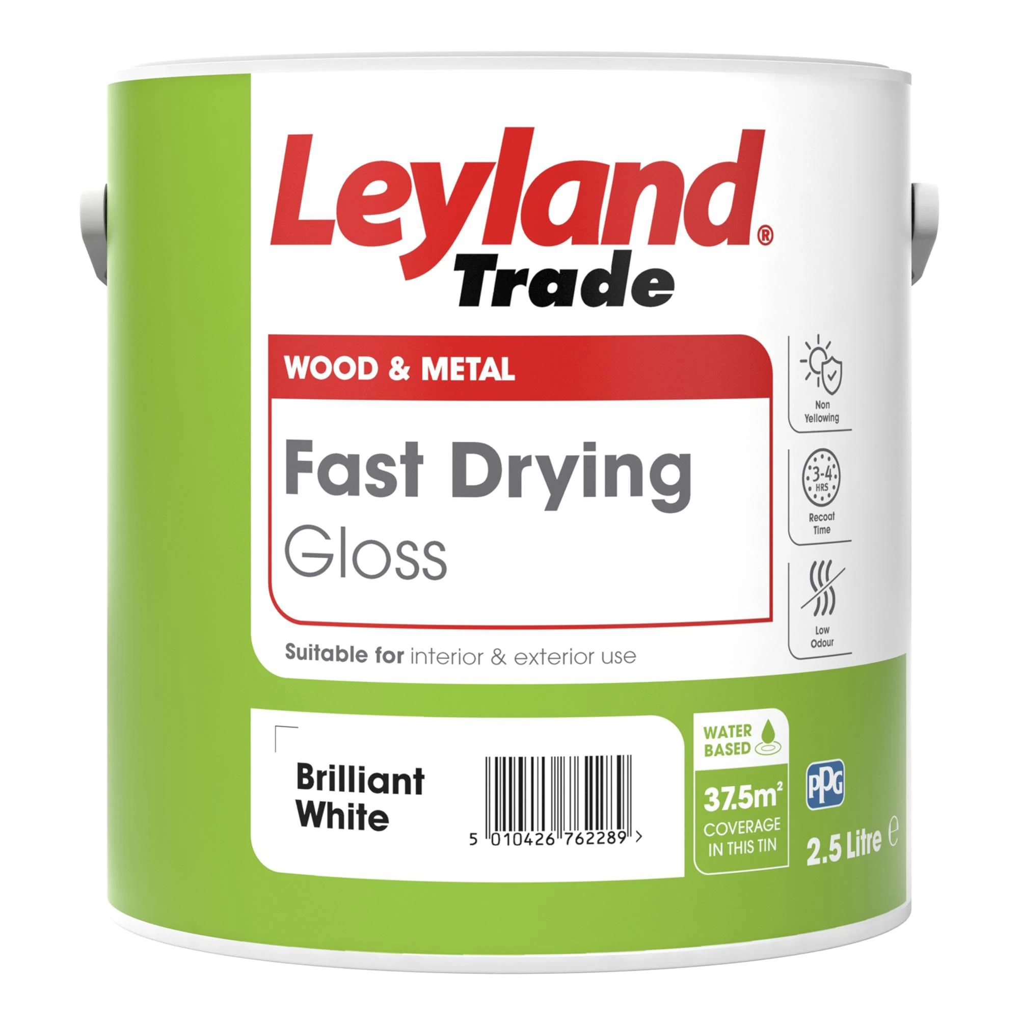 Leyland Trade White Gloss Metal & wood paint, 2.5L Leyland Trade White Gloss Metal & Wood Paint, 2.5L -Trade Point Sale Shop leyland trade white gloss metal wood paint 2 5l5010426773315 02c bq