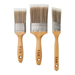Lick Flagged Tip Paint Brush, Pack Of 3 - Sizes 1.5AS, 2F, 3F