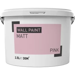 Pink Matt Emulsion Paint, 2.5L