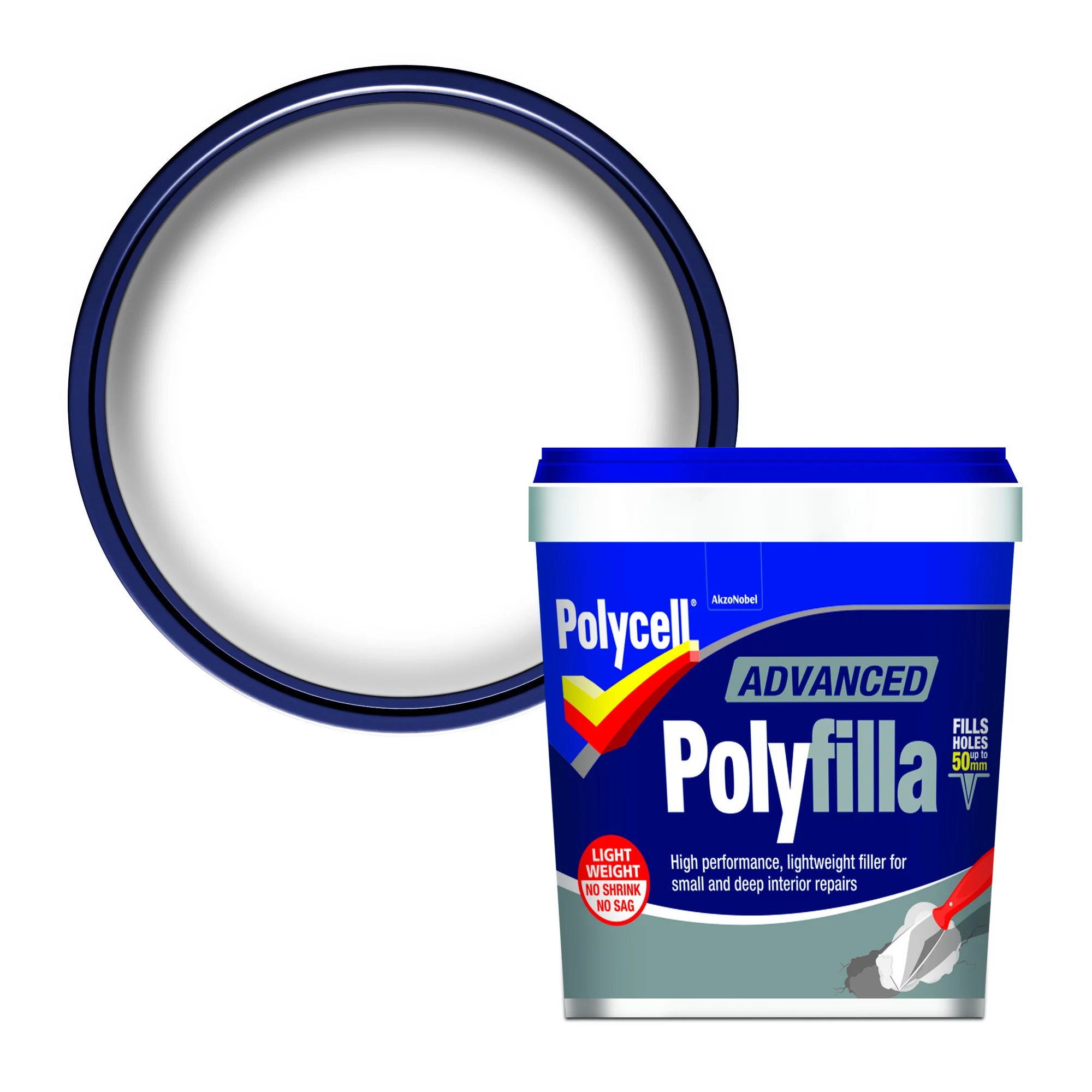 Polycell White Ready mixed Powder Filler, 0.45kg Polycell White Ready Mixed Powder Filler, 0.45kg -Trade Point Sale Shop polycell white ready mixed powder filler 0 45kg5010212636800 07c bq