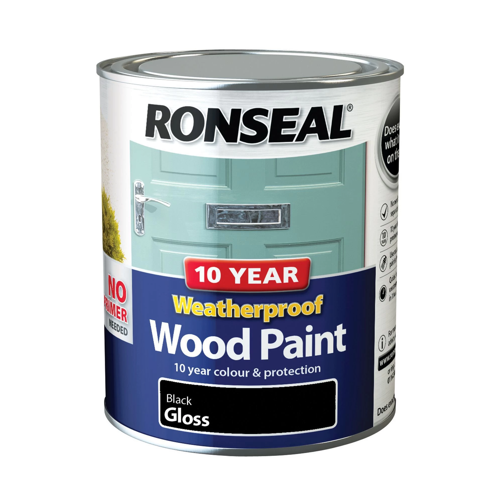 Ronseal 10 Year Weatherproof Wood Paint Black Gloss Exterior Wood paint, 750ml Tin Ronseal 10 Year Weatherproof Wood Paint Black Gloss Exterior Wood Paint, 750ml Tin -Trade Point Sale Shop ronseal 10 year weatherproof wood paint black gloss exterior wood paint 750ml tin5010214887729 08c bq