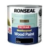 Ronseal 10 Year Weatherproof Wood Paint Black Satin Exterior Wood Paint, 2.5L Tin