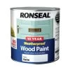 Ronseal 10 Year Weatherproof Wood Paint White Satin Exterior Wood Paint, 2.5L Tin