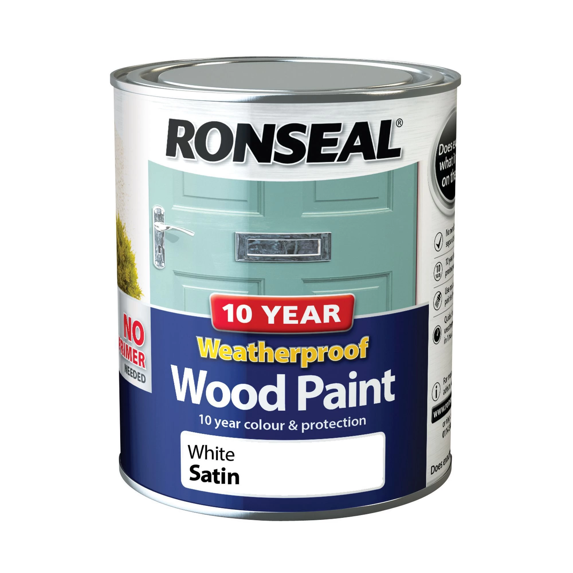 Ronseal 10 Year Weatherproof Wood Paint White Satin Exterior Wood paint, 750ml Tin Ronseal 10 Year Weatherproof Wood Paint White Satin Exterior Wood Paint, 750ml Tin -Trade Point Sale Shop ronseal 10 year weatherproof wood paint white satin exterior wood paint 750ml tin5010214887873 08c bq