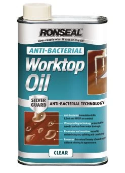 Ronseal Clear Matt Anti-bacterial Worktop Oil, 500ml