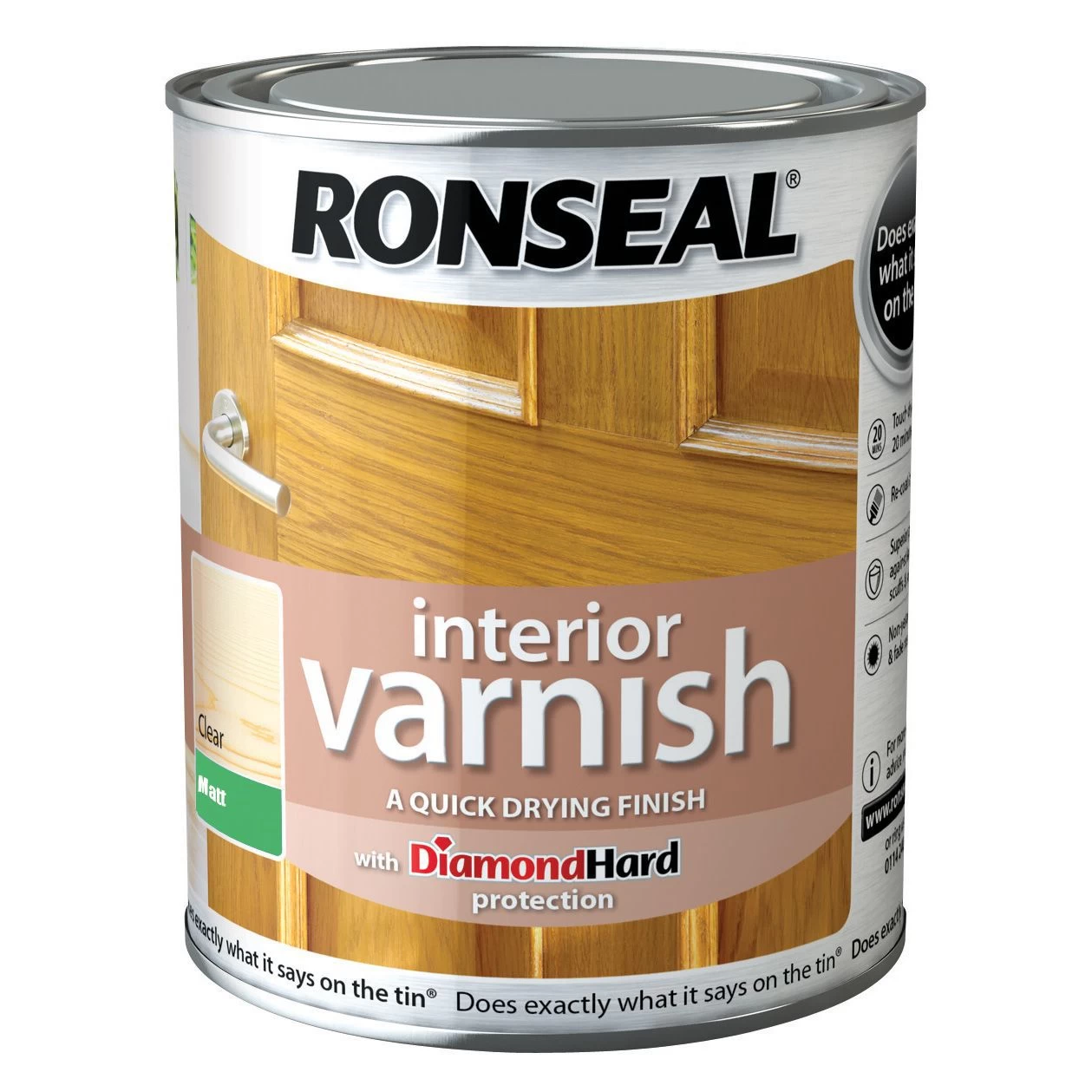Ronseal Diamond hard Clear Matt Wood varnish, 0.75L Ronseal Diamond Hard Clear Matt Wood Varnish, 0.75L -Trade Point Sale Shop ronseal diamond hard clear matt wood varnish 0 75l5010214868773 08c bq