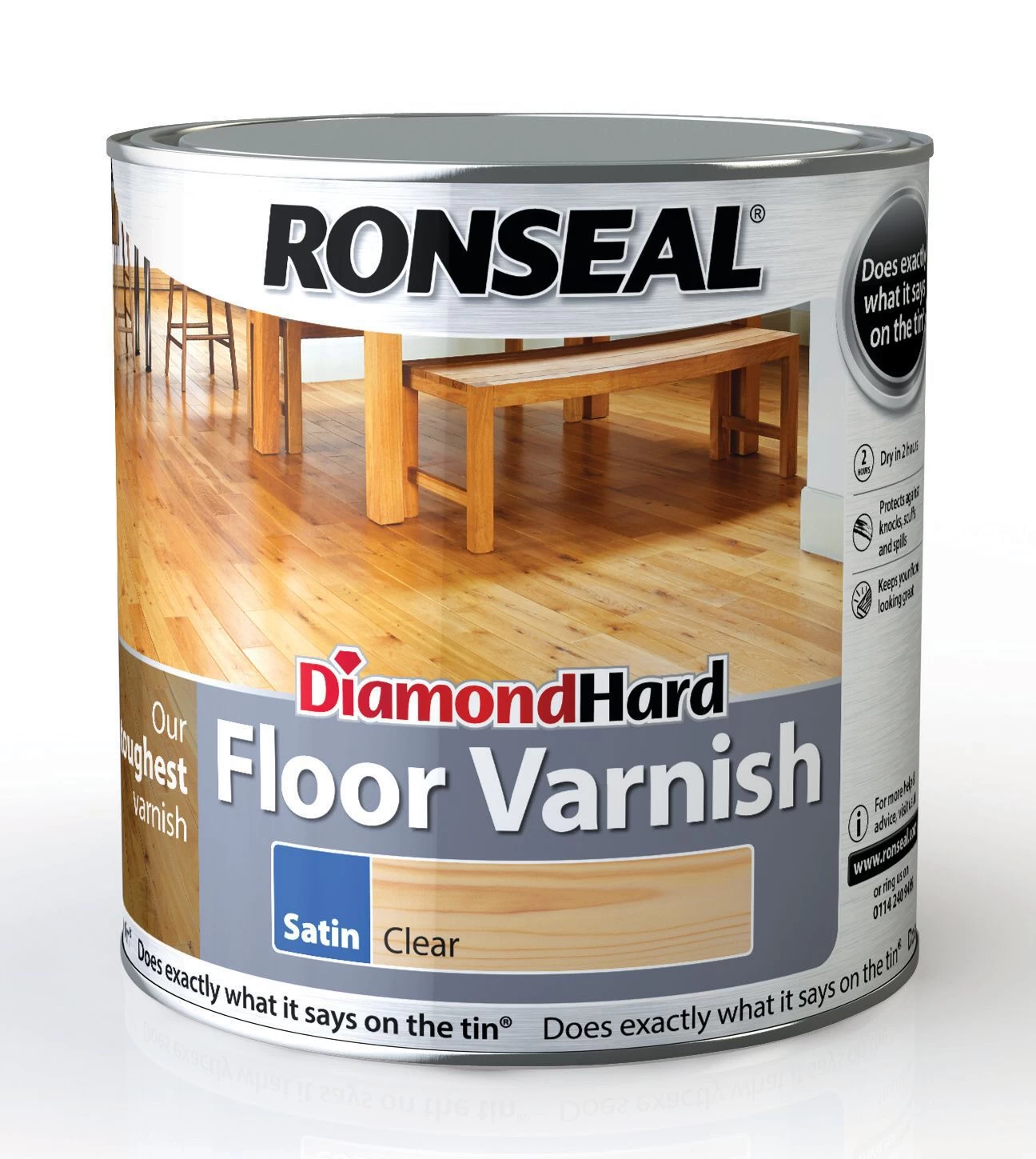 Ronseal Diamond hard Clear Satin Floor Wood varnish, 2.5L Ronseal Diamond Hard Clear Satin Floor Wood Varnish, 2.5L -Trade Point Sale Shop ronseal diamond hard clear satin floor wood varnish 2 5l5010214825837 08c bq