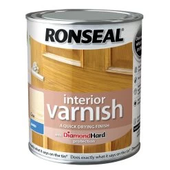 Ronseal Diamond Hard Clear Satin Wood Varnish, 2.5L