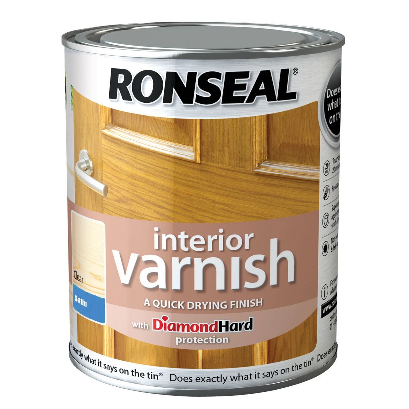 Ronseal Diamond hard Clear Satin Wood varnish, 2.5L Ronseal Diamond Hard Clear Satin Wood Varnish, 2.5L -Trade Point Sale Shop ronseal diamond hard clear satin wood varnish 2 5l5010214868728 08c bq