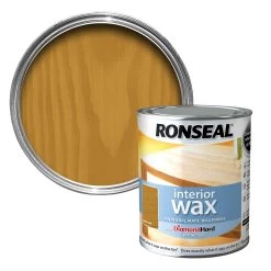 Ronseal Diamond Hard Dark Oak Matt Wax Wood Wax, 0.75L