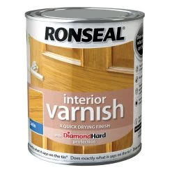 Ronseal Diamond Hard Light Oak Satin Wood Varnish, 0.25L