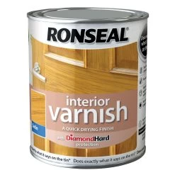 Ronseal Diamond Hard Light Oak Satin Wood Varnish, 0.75L