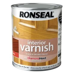 Ronseal Diamond Hard Medium Oak Gloss Wood Varnish, 0.25L