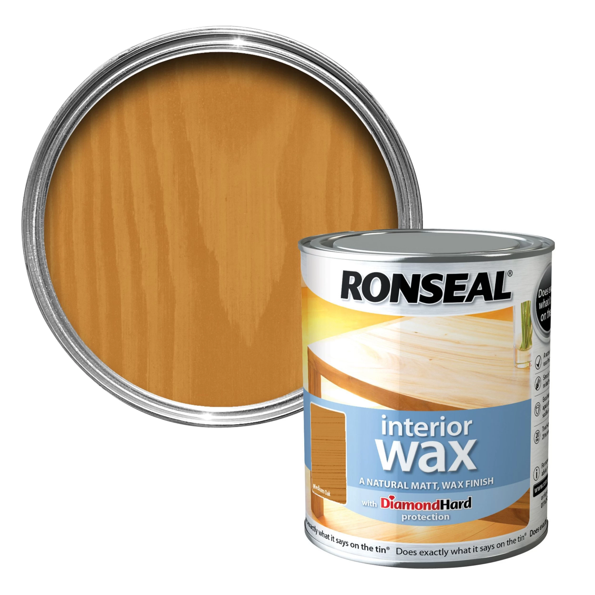 Ronseal Diamond hard Medium oak Matt Wax Wood wax, 0.75L Ronseal Diamond Hard Medium Oak Matt Wax Wood Wax, 0.75L -Trade Point Sale Shop ronseal diamond hard medium oak matt wax wood wax 0 75l5010214868803 02c bq scaled