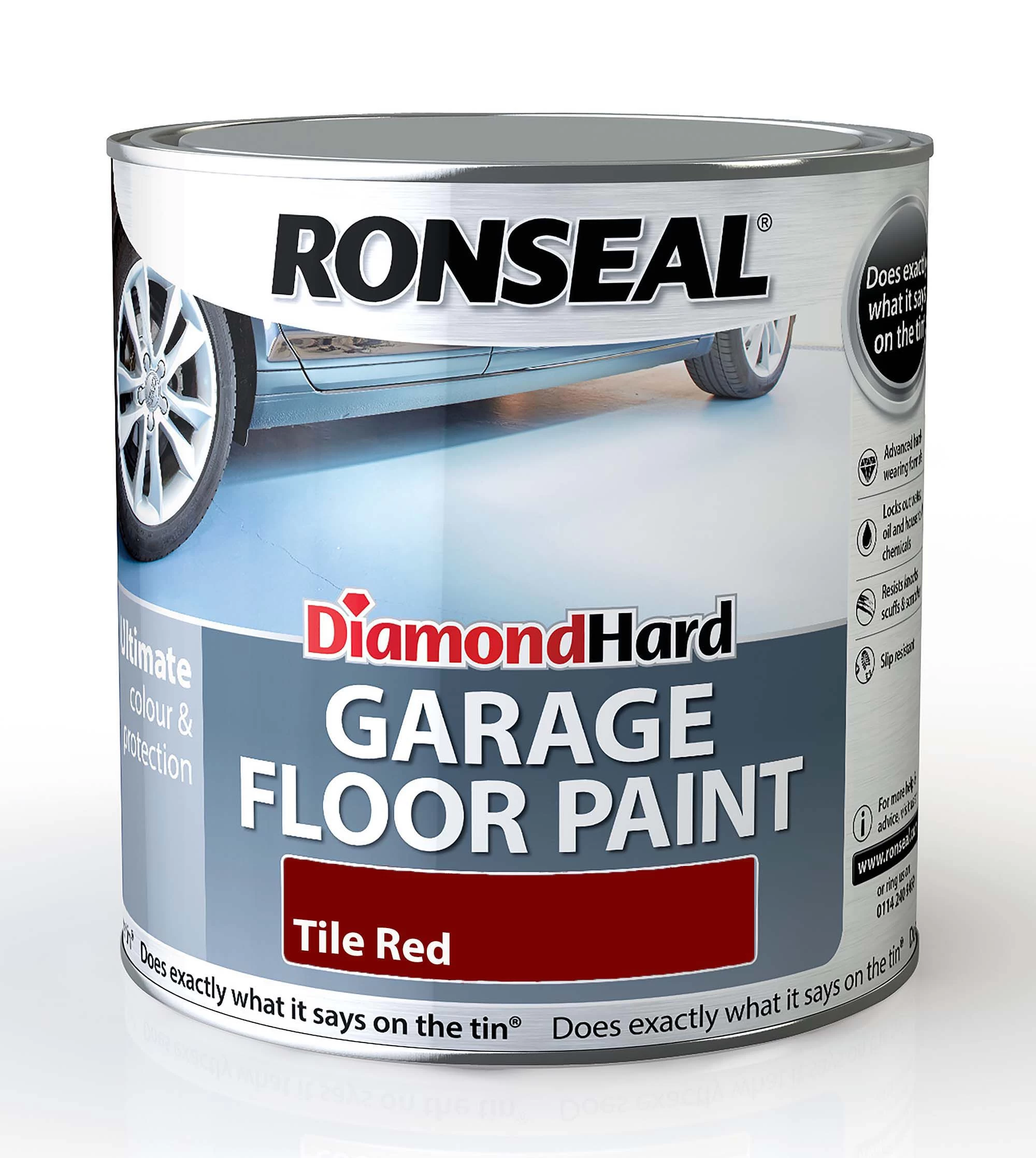 Ronseal Diamond Hard Tile red Satinwood Garage floor paint, 2.5L Ronseal Diamond Hard Tile Red Satinwood Garage Floor Paint, 2.5L -Trade Point Sale Shop ronseal diamond hard tile red satinwood garage floor paint 2 5l5010214857623 08c bq