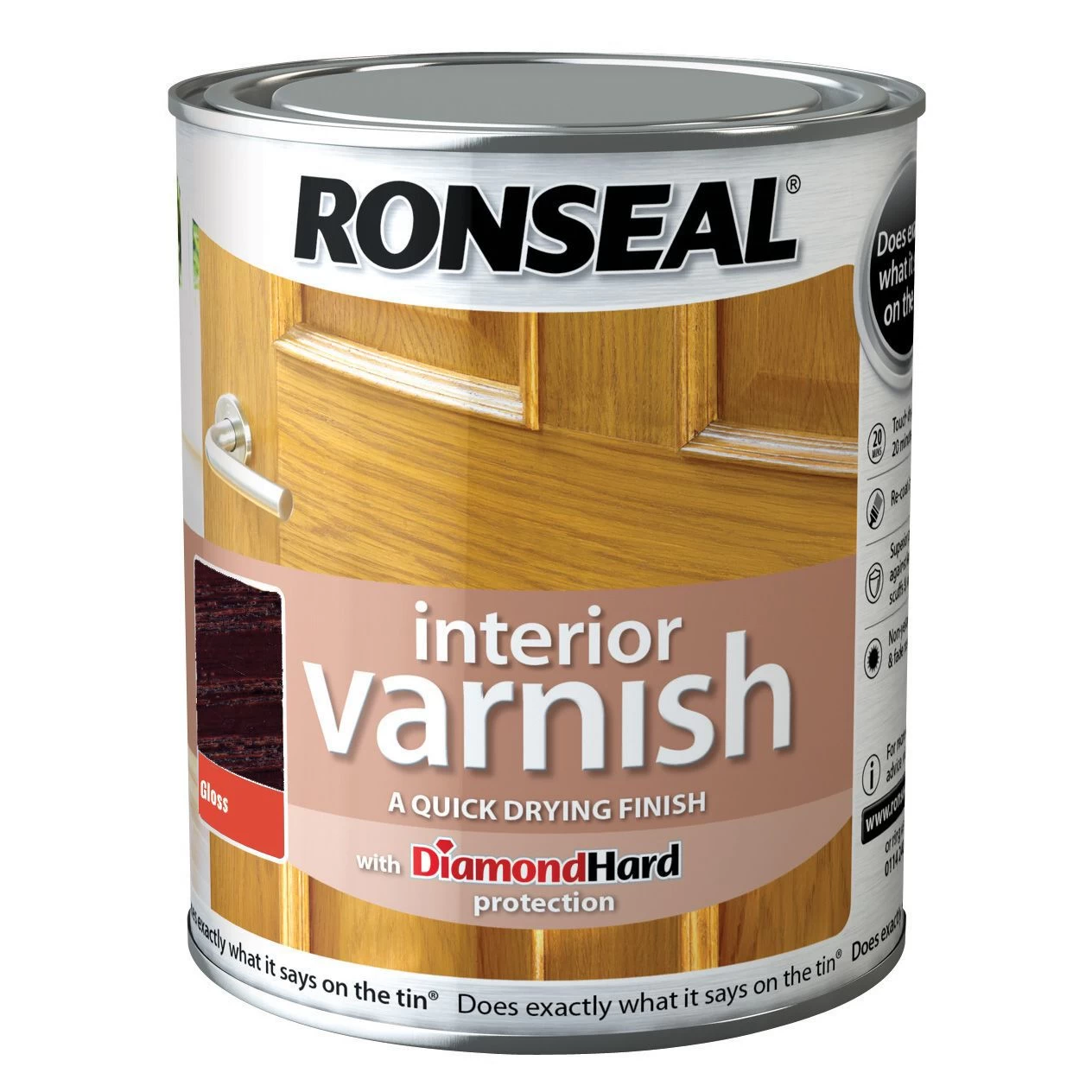 Ronseal Diamond hard Walnut Gloss Wood varnish, 0.75L Ronseal Diamond Hard Walnut Gloss Wood Varnish, 0.75L -Trade Point Sale Shop ronseal diamond hard walnut gloss wood varnish 0 75l5010214868537 08c bq
