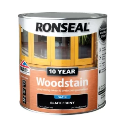 Ronseal Ebony Satin Wood Stain, 750ml