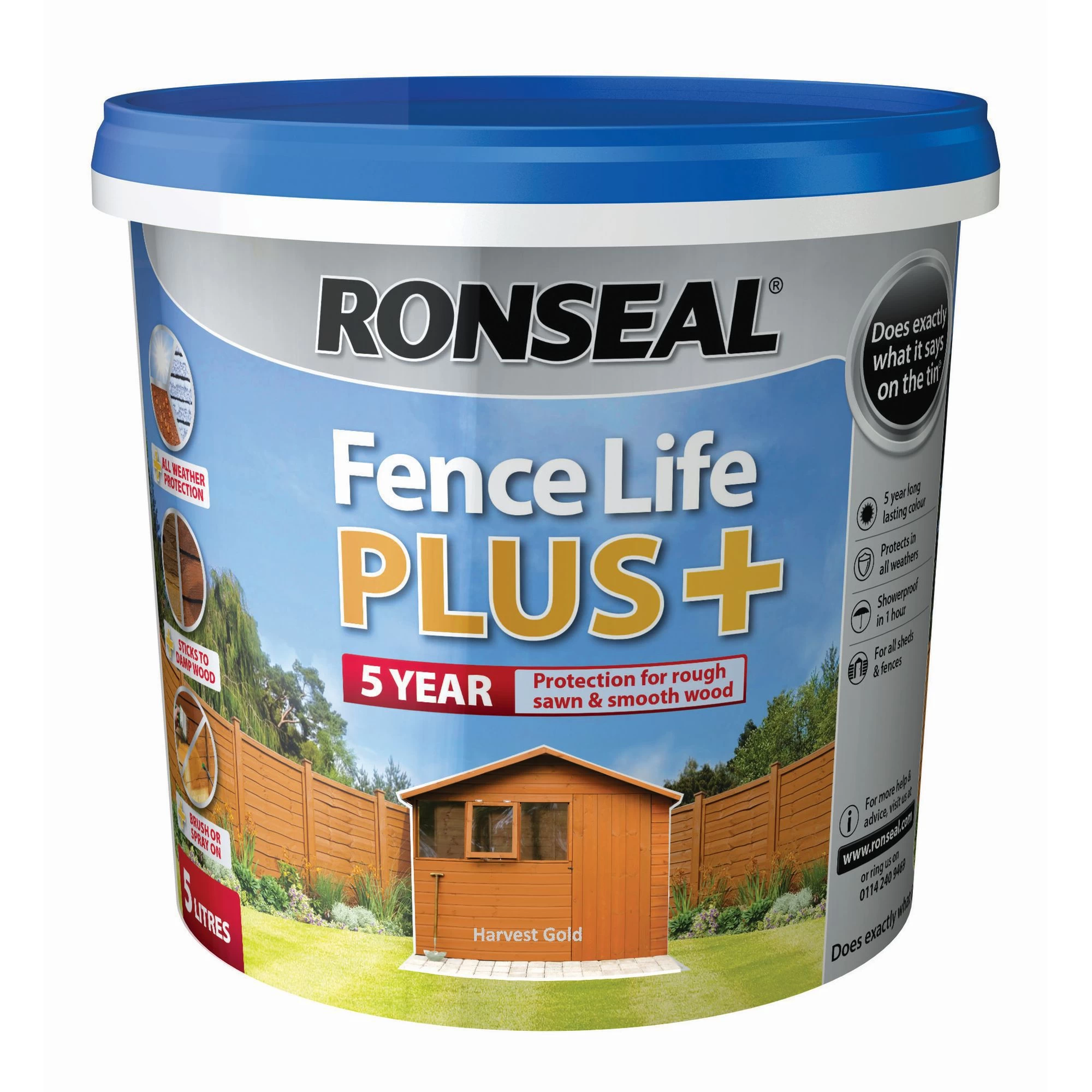 Ronseal Fence Life Plus Harvest gold Matt Fence & shed Treatment, 5L Ronseal Fence Life Plus Harvest Gold Matt Fence & Shed Treatment, 5L -Trade Point Sale Shop ronseal fence life plus harvest gold matt fence shed treatment 5l5010214876310 08c bq