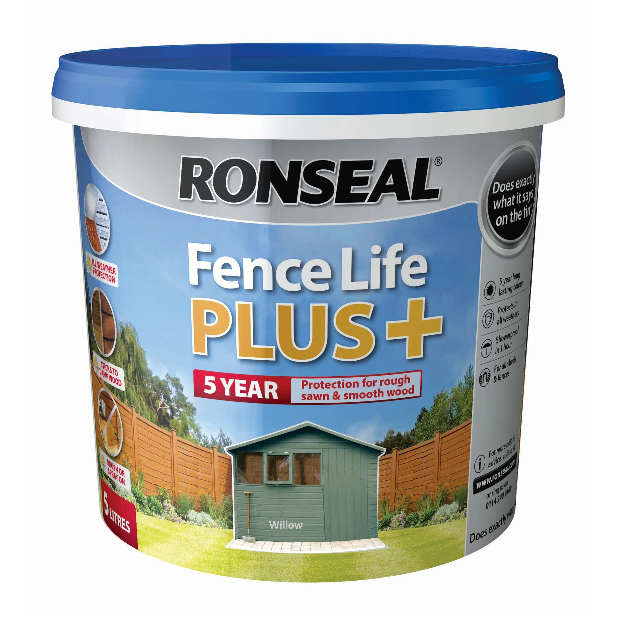 Ronseal Fence Life Plus Willow Matt Fence & shed Treatment, 5L Ronseal Fence Life Plus Willow Matt Fence & Shed Treatment, 5L -Trade Point Sale Shop ronseal fence life plus willow matt fence shed treatment 5l5010214876266 08c bq