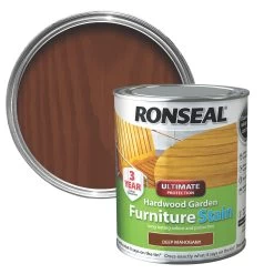 Ronseal Hardwood Deep Mahogany Furniture Wood Stain, 750ml