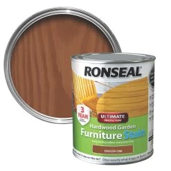 Ronseal Hardwood English Oak Furniture Wood Stain, 750ml