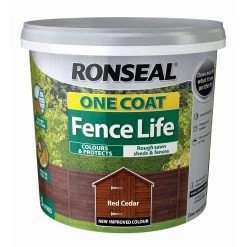 Ronseal One Coat Fence Life Red Cedar Matt Fence & Shed Treatment, 5L