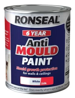 Ronseal Problem Wall White Silk Anti-mould Paint, 0.75L