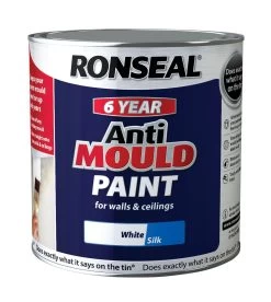 Ronseal Problem Wall White Silk Anti-mould Paint, 2.5L