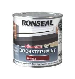 Ronseal Tile Red Satinwood Doorstep Paint, 250ml