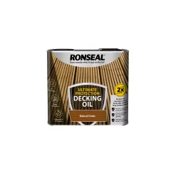 Ronseal Ultimate Natural Cedar Decking Wood Oil, 2.5L
