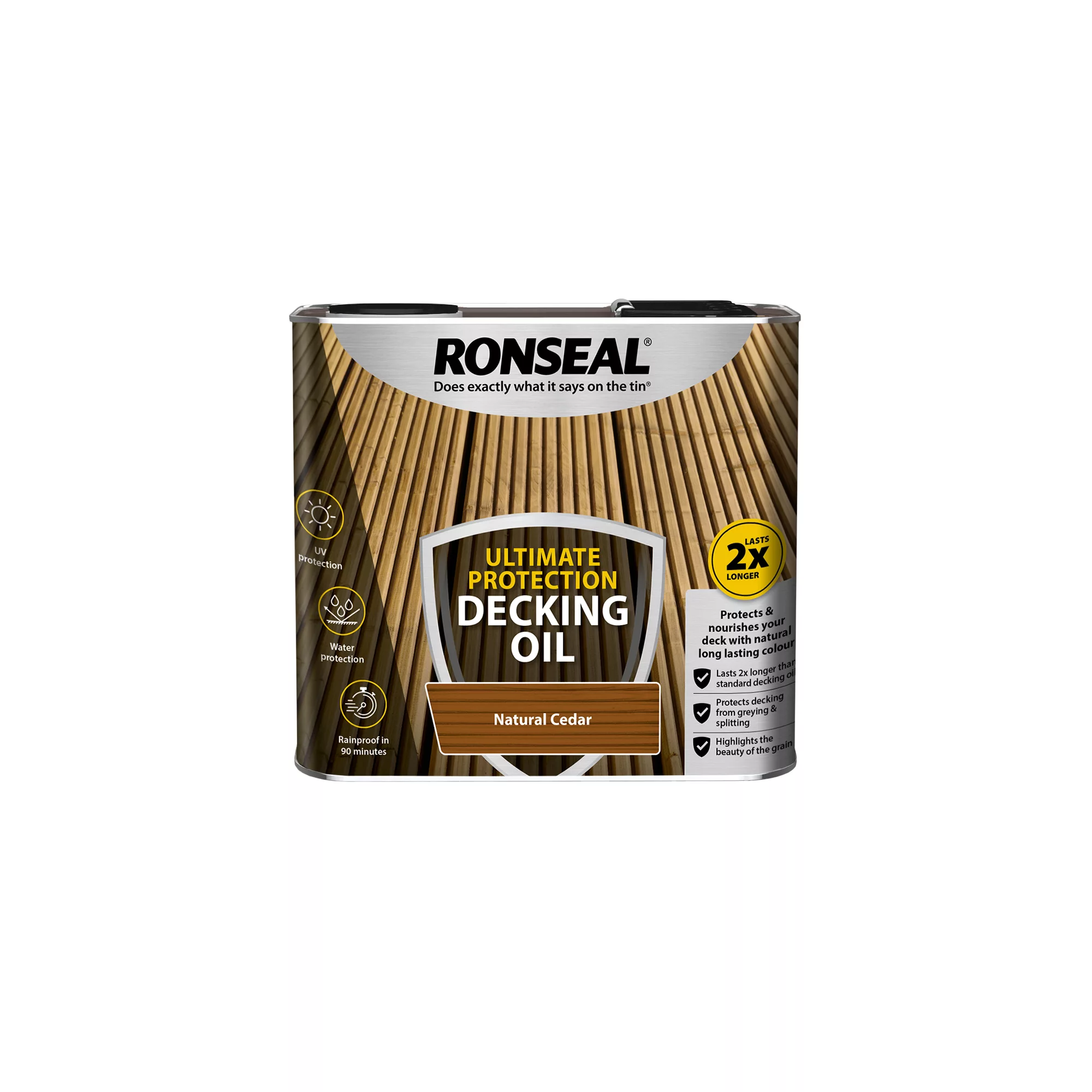 Ronseal Ultimate Natural cedar Decking Wood oil, 2.5L Ronseal Ultimate Natural Cedar Decking Wood Oil, 2.5L -Trade Point Sale Shop ronseal ultimate natural cedar decking wood oil 2 5l5010214869343 08c bq