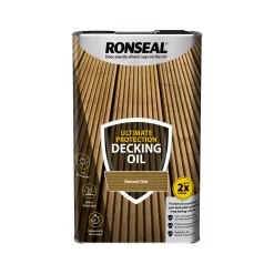 Ronseal Ultimate Natural Oak Decking Wood Oil, 5L