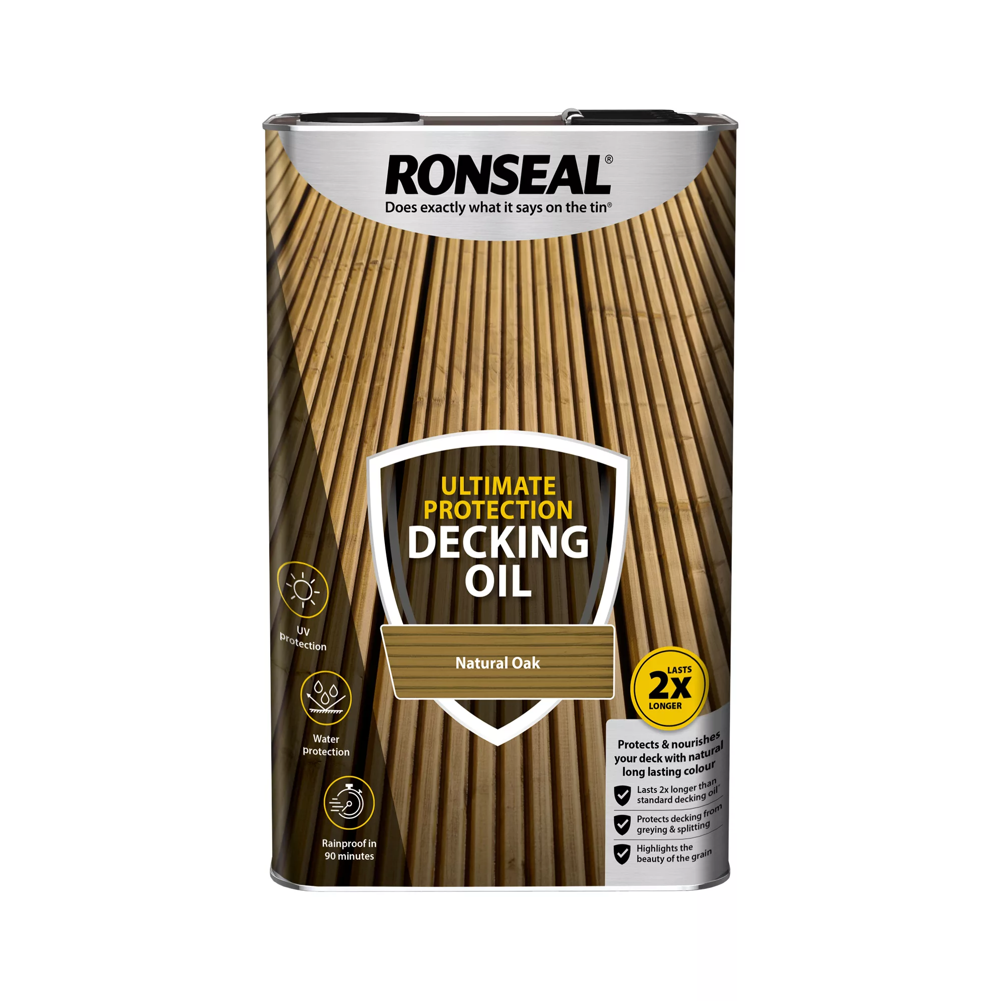 Ronseal Ultimate Natural oak Decking Wood oil, 5L Ronseal Ultimate Natural Oak Decking Wood Oil, 5L -Trade Point Sale Shop ronseal ultimate natural oak decking wood oil 5l5010214872992 08c bq