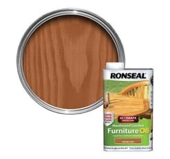 Ronseal Ultimate Natural Teak Furniture Wood Oil, 1L