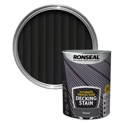 Ronseal Ultimate Protection Charcoal Matt Decking Wood Stain, 5L