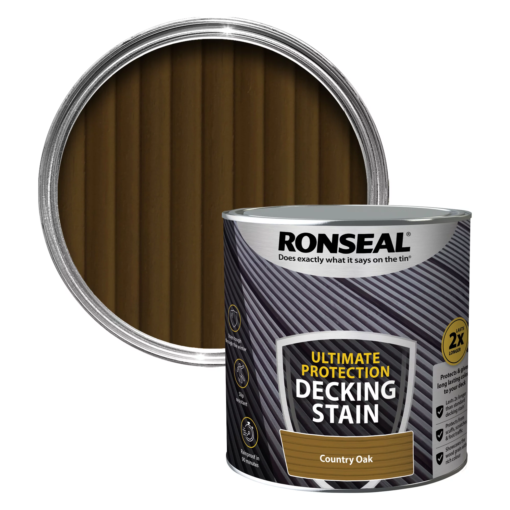 Ronseal Ultimate protection Country oak Matt Decking Wood stain, 2.5L Ronseal Ultimate Protection Country Oak Matt Decking Wood Stain, 2.5L -Trade Point Sale Shop ronseal ultimate protection country oak matt decking wood stain 2 5l5010214891108 01c bq
