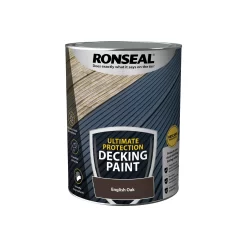Trade Point Sale Shop -Trade Point Sale Shop ronseal ultimate protection matt english oak decking paint 5l5010214891498 08c