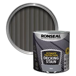Ronseal Ultimate Protection Slate Matt Decking Wood Stain, 2.5L
