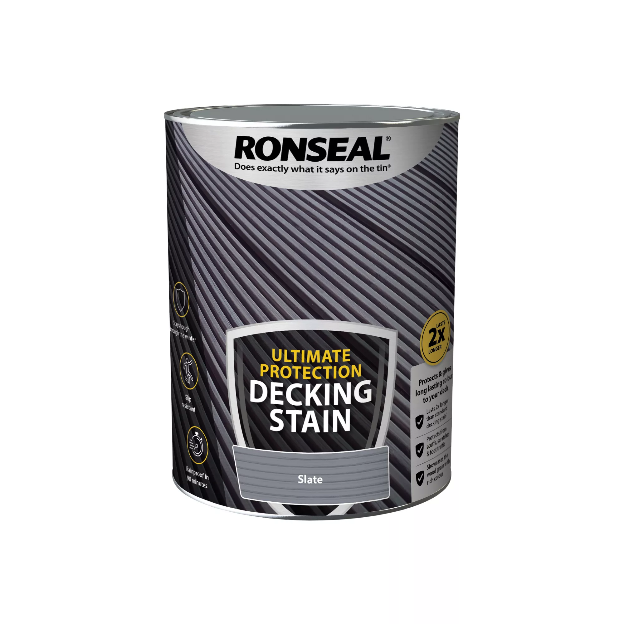 Ronseal Ultimate protection Slate Matt Decking Wood stain, 5L Ronseal Ultimate Protection Slate Matt Decking Wood Stain, 5L -Trade Point Sale Shop ronseal ultimate protection slate matt decking wood stain 5l5010214891238 08c bq