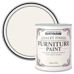 Rust-Oleum Antique White Flat Matt Furniture Paint, 2.5L
