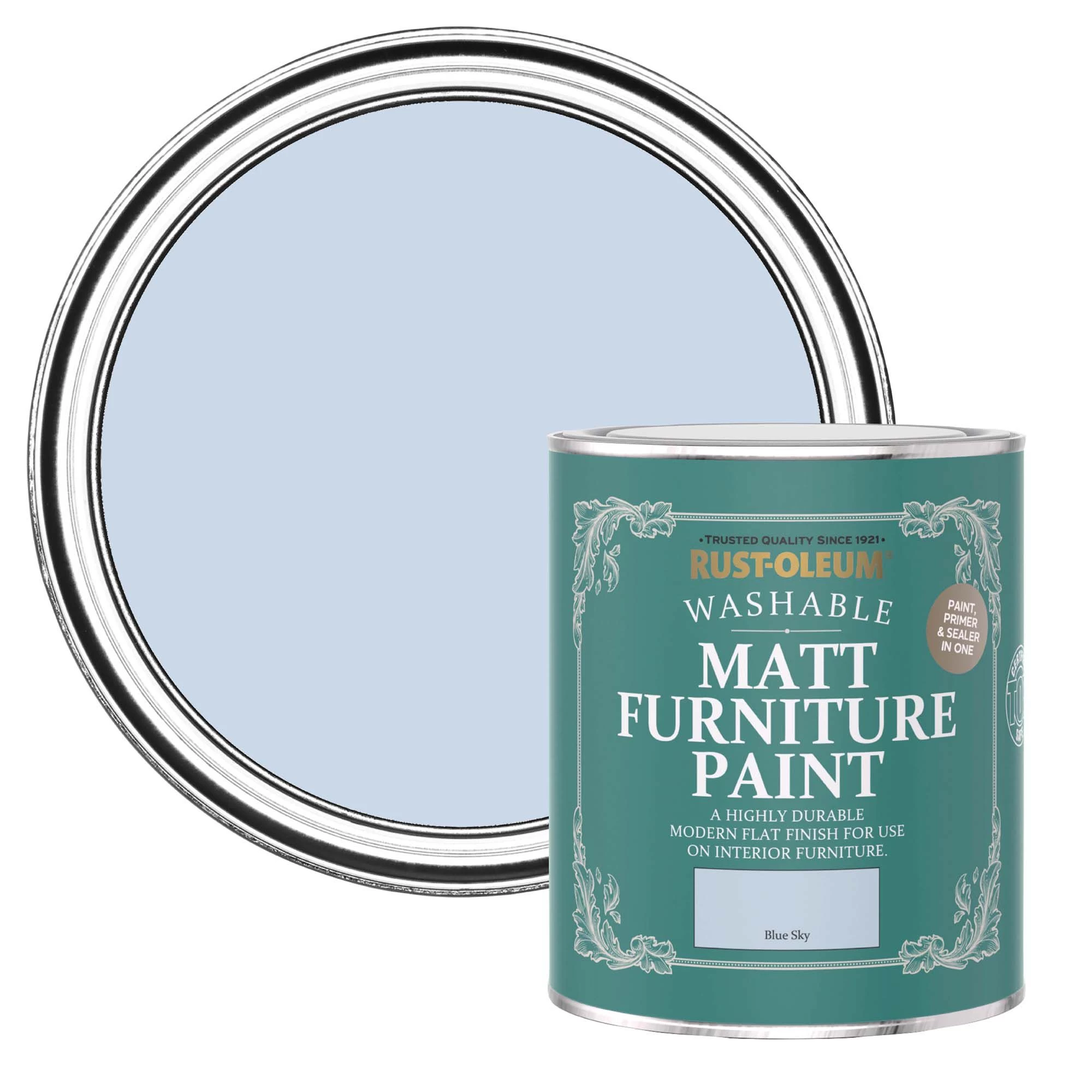 Rust-Oleum Blue Sky Matt Furniture paint, 750ml Rust-Oleum Blue Sky Matt Furniture Paint, 750ml -Trade Point Sale Shop rust oleum blue sky matt furniture paint 750ml5013296131414 02c bq