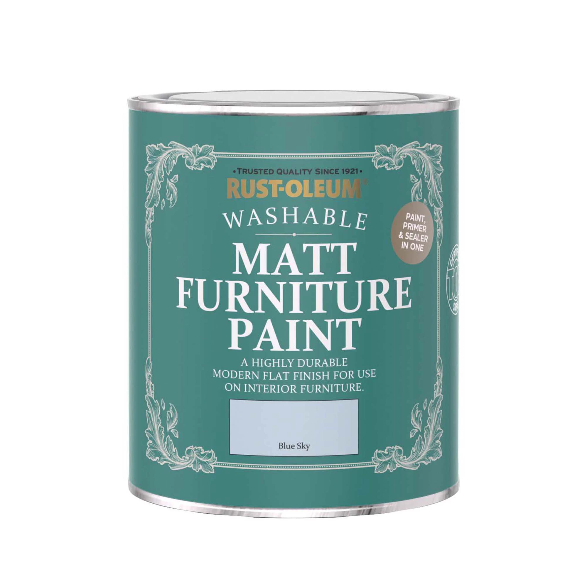Rust-Oleum Blue Sky Matt Furniture paint, 750ml Rust-Oleum Blue Sky Matt Furniture Paint, 750ml -Trade Point Sale Shop rust oleum blue sky matt furniture paint 750ml5013296131414 08c bq