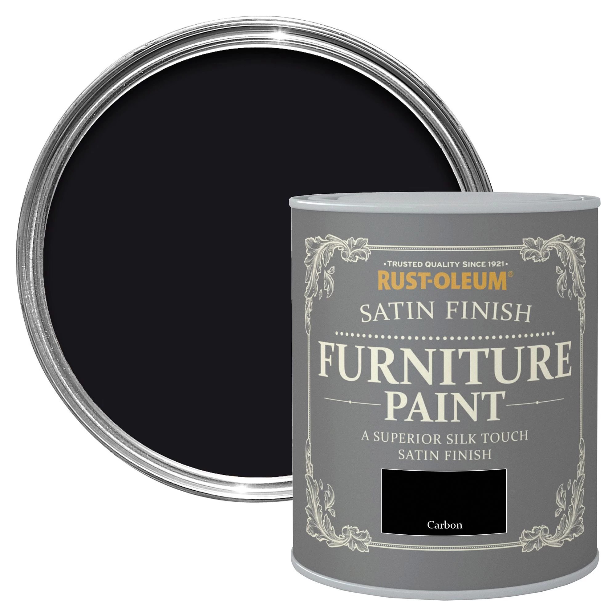 Rust-Oleum Carbon Satinwood Furniture paint, 750ml Rust-Oleum Carbon Satinwood Furniture Paint, 750ml -Trade Point Sale Shop rust oleum carbon satinwood furniture paint 750ml5013296032599 07c BQ