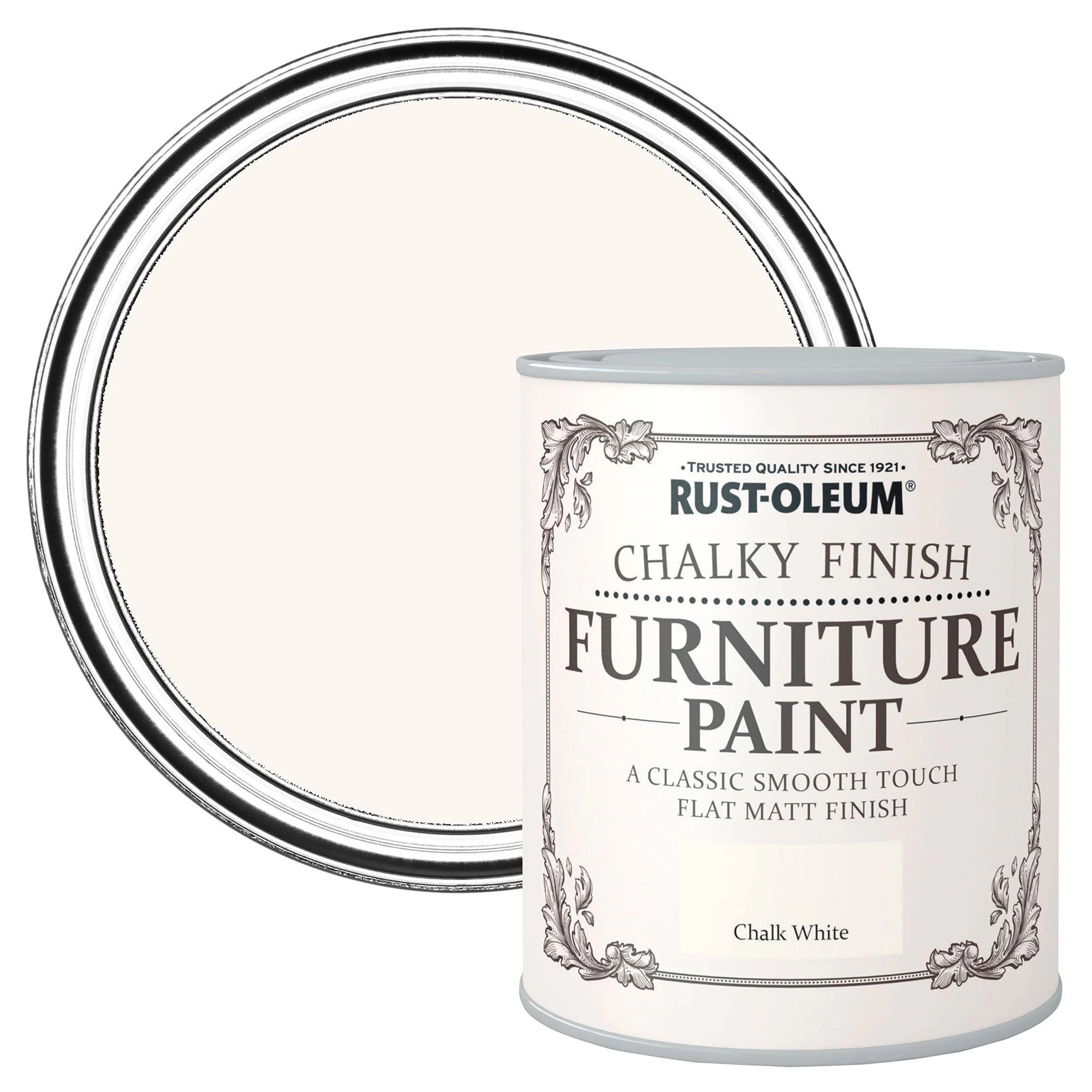 Rust-Oleum Chalk white Chalky effect Matt Furniture paint, 2.5L Rust-Oleum Chalk White Chalky Effect Matt Furniture Paint, 2.5L -Trade Point Sale Shop rust oleum chalk white chalky effect matt furniture paint 2 5l5013296034050 07c BQ