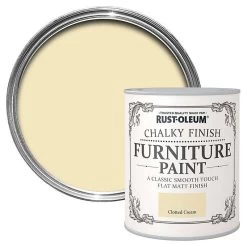 Rust-Oleum Clotted Cream Chalky Effect Matt Furniture Paint, 750ml
