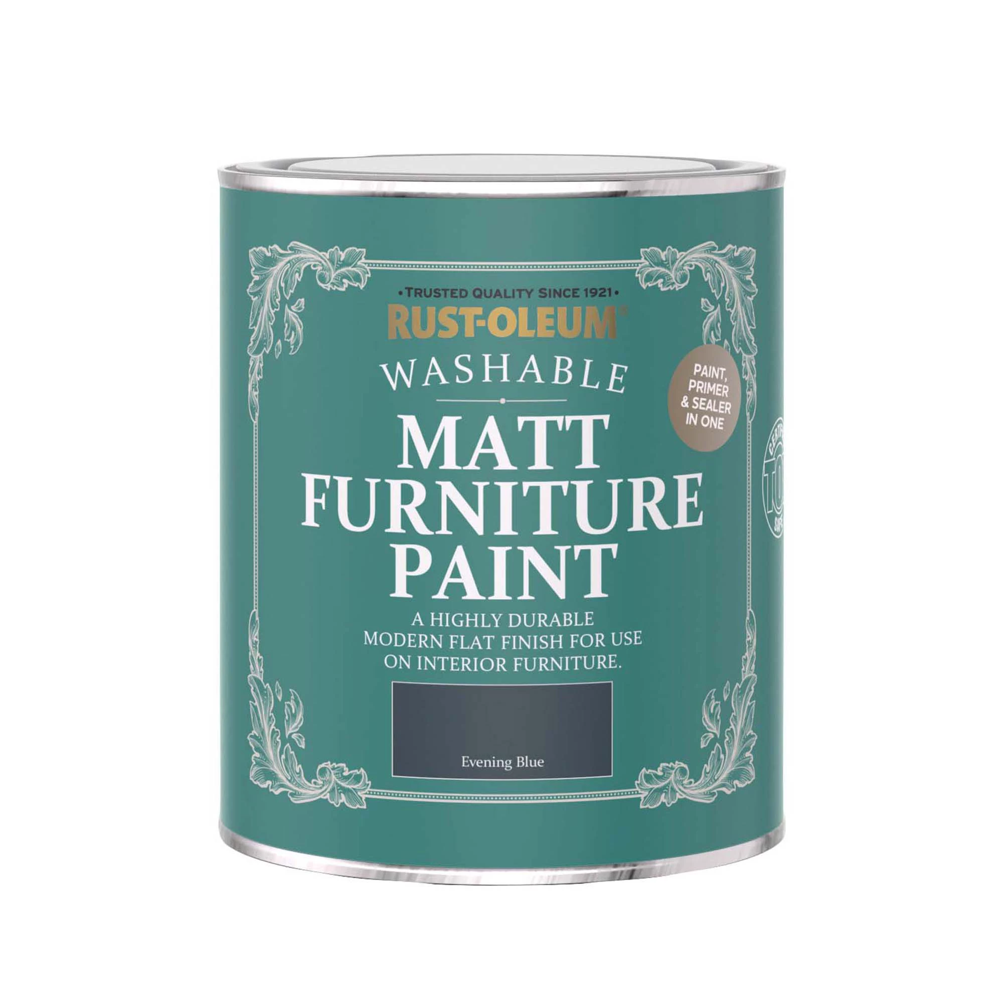 Rust-Oleum Evening Blue Matt Furniture paint, 750ml Rust-Oleum Evening Blue Matt Furniture Paint, 750ml -Trade Point Sale Shop rust oleum evening blue matt furniture paint 750ml5013296131445 08c bq